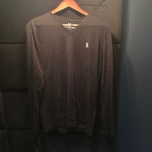 Psycho Bunny Mens LS V Neck SZ S
